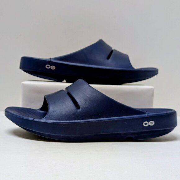 OOFOS Ooahh Unisex Slides Navy - Style 1100 main image 5